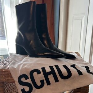 SCHUTZ Black Heeled Boots for Women